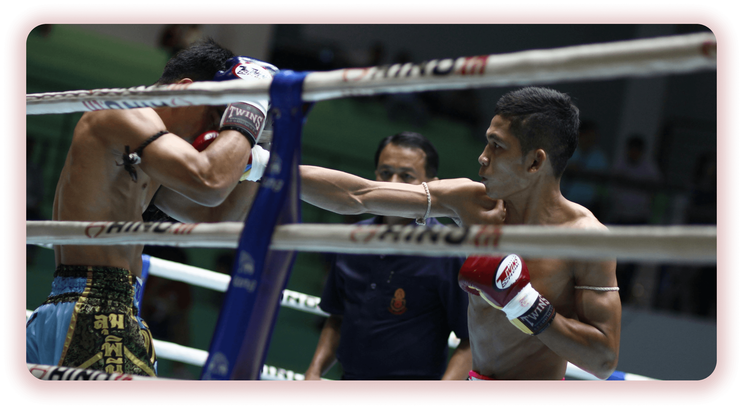 Boxing match in progress